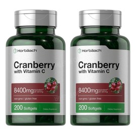 호바흐 크랜베리 8400mg 비타민C 함유 소프트젤 Horbaach Cranberry with Vitamin C, 200정, 2개 Horbaach Cranberry with Vitamin C, 8400mg, 200 Softgels, 2 Pack