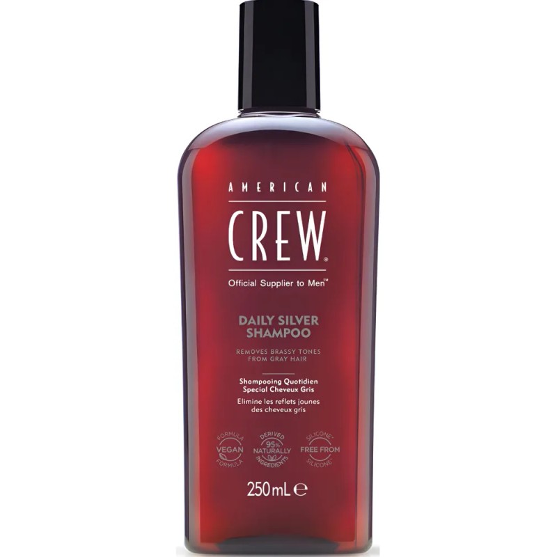 Shampoo Silver American Crew Matizador Canas Hombre 250ml