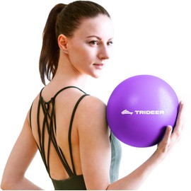 Trideer 9-Inch Pilates Exercise Ball for Yoga & Core Training, Small Stability Ball with Guide for Physical Therapy, Balance, Stretching, Gym and Home Use
