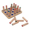 Wood Stroke Recovery Pegboard, Finger Dexterity Improve Board, Hand Eye