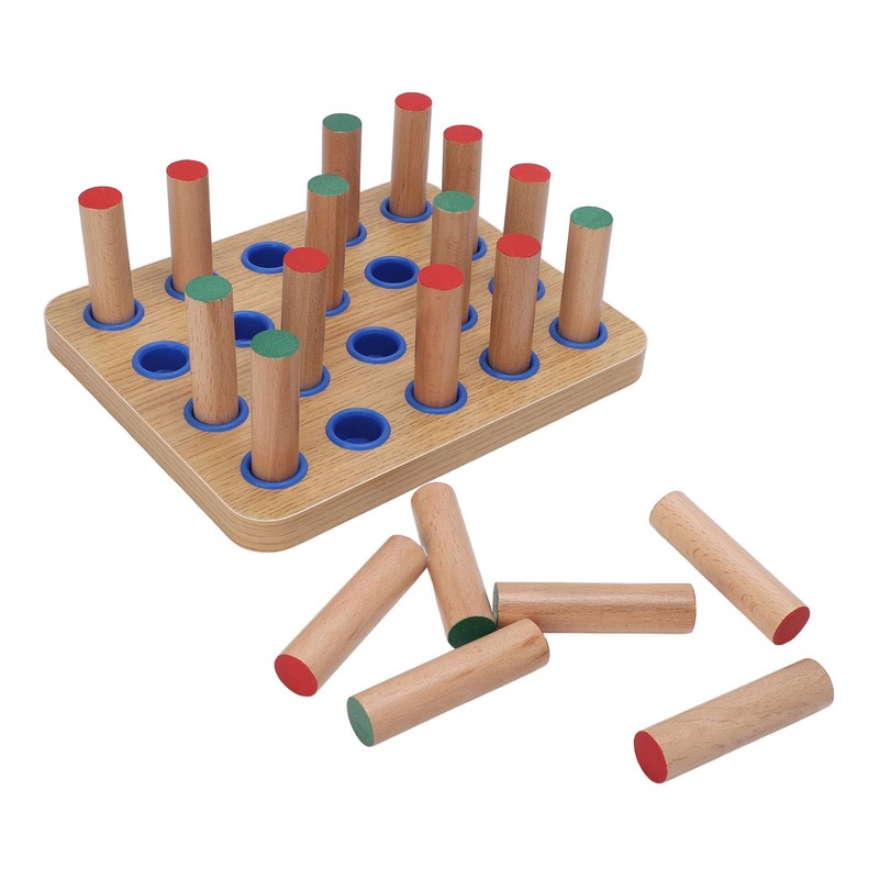 Wood Stroke Recovery Pegboard, Finger Dexterity Improve Board, Hand Eye