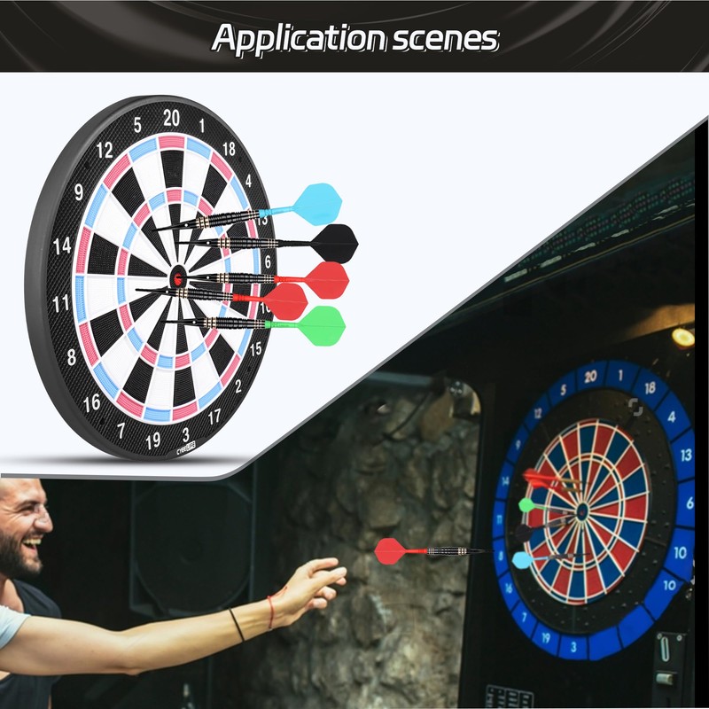 CyeeLife Integrated Dart Shaft and Flights Standard Shape,Dart Accessory Black/Red/Blue/Green/Yellow