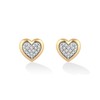 RENAEI 14K Gold Plated Heart Stud Earrings for Women with
