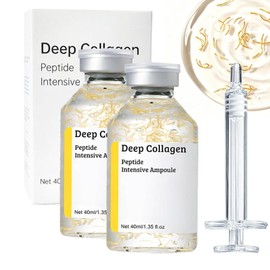 2Pcs Sérum Facial Antiedad con Colágeno Profundo y Péptidos 40ML | Deep Collagen Silk Peptide Ampoule, Hidratante y Reafirmante, Mejorar las Arrugas, Apto para Todo Tipo de Piel