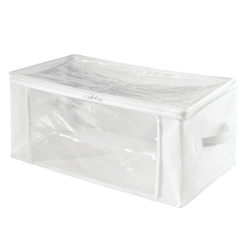 mDesign Set of 4 Storage Boxes with Zip - Handy