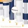 BTTN Navy Blue Shower Curtain - Geometric Fabric Shower Curtain