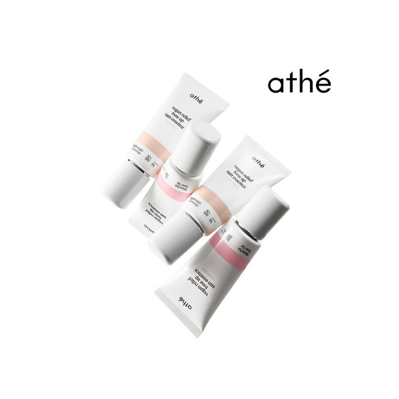 아떼 비건 릴리프 톤업 선에센스 50ml SPF50+ PA++++ 라이트핑크/라이트베이 ATTE