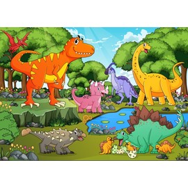 Puzzle for 3 year old 50 Piece Jigsaw Puzzles For Kids Large Floor Puzzle Dinosaurs Animals Educational Jigsaw puzzles large piece puzzles for 3+ year olds jigsaws for Boys Girls Toy Gift TOTBLISS