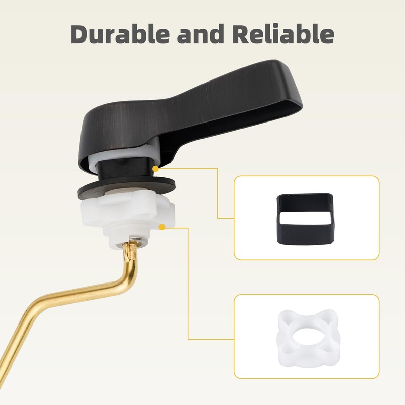 iFealClear Universal Metal Side Toilet Flush Hnadle Replacement, Angle Mount