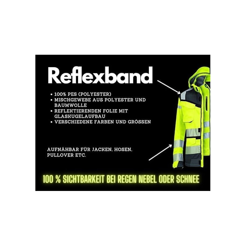 NTS Sewing Technology, 10 Metres, High-Quality Reflective Tape, Reflective Tape,
