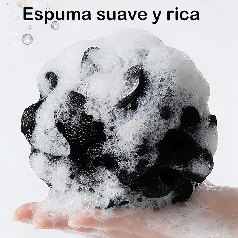 Esponjas de Baño Negras Set de 4 - Lufa Exfoliante