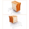 HEMOTON 2pcs Toast Stand Bread Holder Stainless Steel Serving Toast