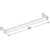 Prime-Line M 6093 32 In., Chrome, Tub and Shower Towel