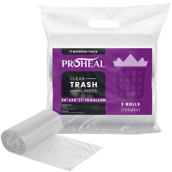 7-10 Gallon Trash Can Liners, 250 Count – Small-Medium Garbage