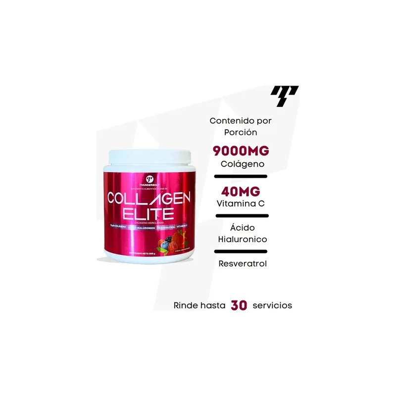 Colágeno Hidrolizado Thunderbolt Collagen Elite, 9gservicio