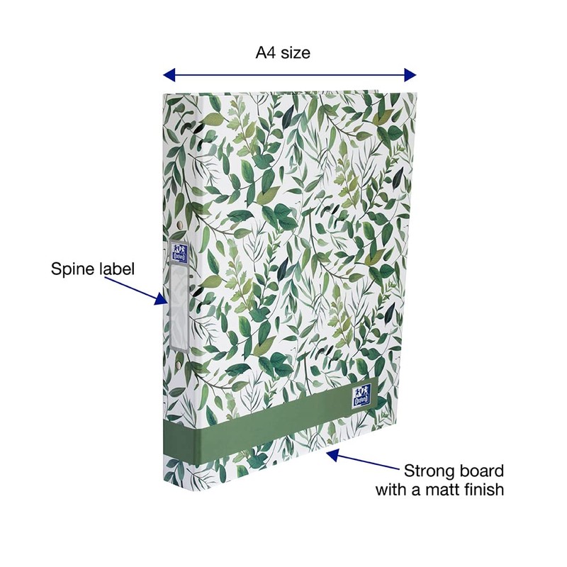 Oxford, A4 Ring Binder, Leaves, Pack of 3 Folders