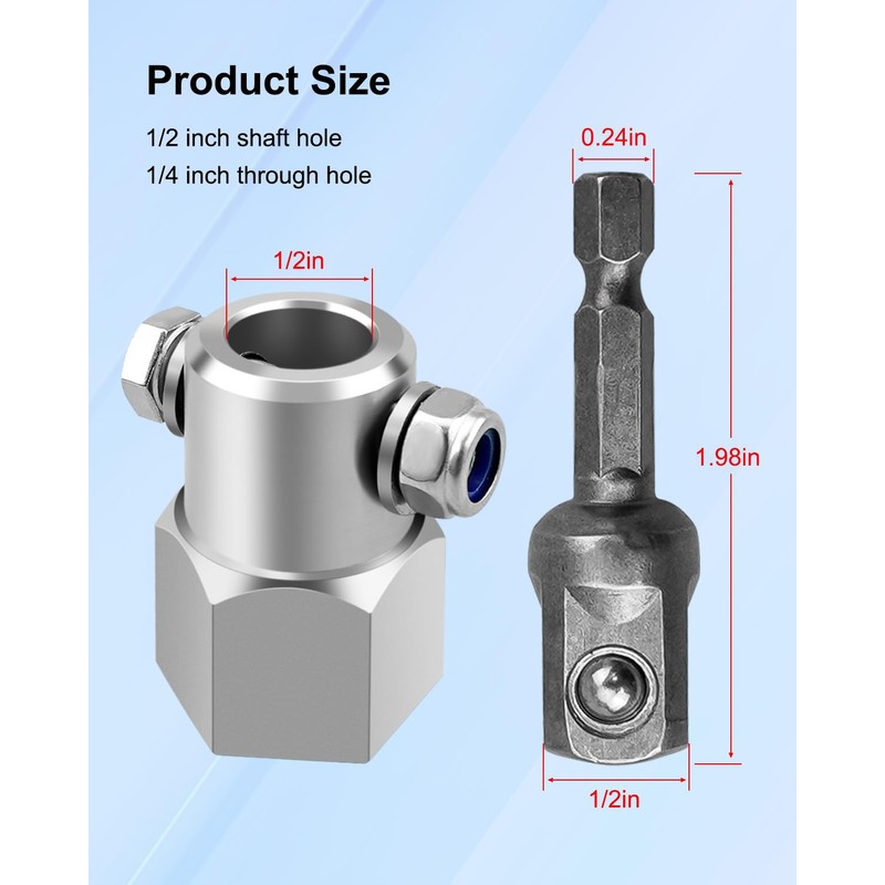 Top Wind Trailer Jack Crank Cordless Drill Adapter with 1/2