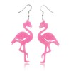 Flamingo Earrings, Flamingo Earrings Women, Hawaiian Earrings, Pink Earrings, Summer