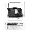 Toptier Teapot with Removable Infuser, Cast Iron Tea Kettle Stovetop