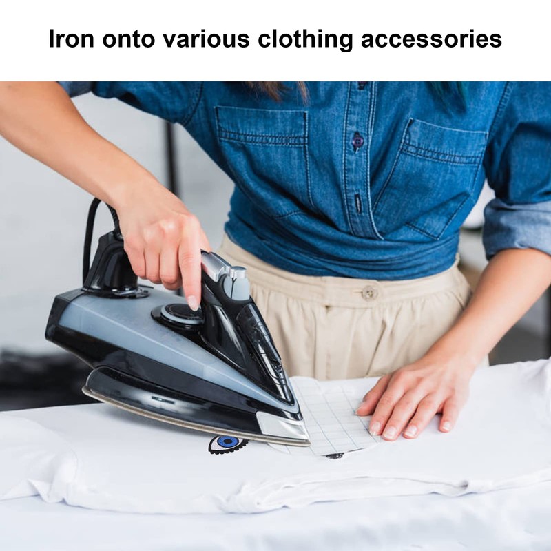 6pcs Eye Embroidered Iron on Patch, Eye Iron on Sew