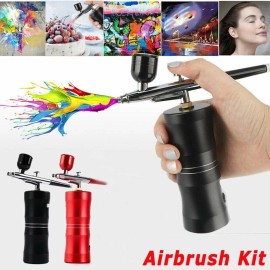 Kit de compresor de aire portátil pistola rociadora de pintura arte en uñas tatuaje aerógrafo