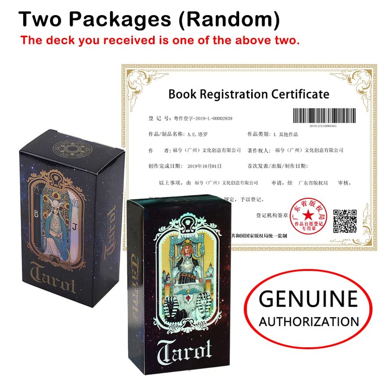 VOVOH Tarot Cards Deck, 78 Holographic Classic Tarot Cards with