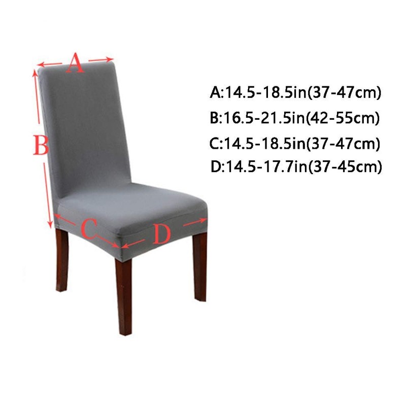 Chair Covers Grey for Dining Chairs, Chair Covers Stretch, Set
