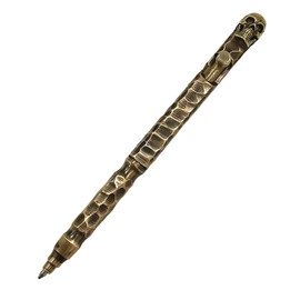 Vintage Bolt Action Pen: Heavy Brass Ballpoint Pen – luxury Skull Design, Refillable for Smooth Writing