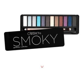 Paleta de Sombras Smoky Beauty Creations 12 Tonos en Polvo