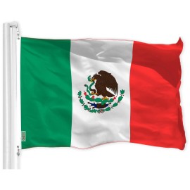 UD_G128 Combo Pack: USA American Flag 3x5 Ft 150D Printed Stars & Mexico (Mexican) Flag 3x5 Ft 150D Printed