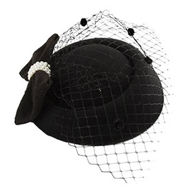 Fascinators Hats 20s 50s Hat Pillbox Hat Kentucky Derby Fascinators Bowknot Veil Cocktail Tea Party Headwear for Women Girls