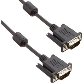 Buffalo BSDCV20BK BUFFALO Display Cable, Extra Fine Point D-Sub15:D-Sub15 with Core, Black, 6.6 ft (2.0 m)