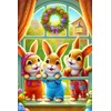 BlissYard Easter Bunny Window Cover 31x47 Inch Easter Window Cover
