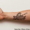 'Frog In A Rowing Boat' Temporary Tattoo - Water Resistant,