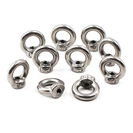 M5 Ring Shape Lifting Eye Nut 304 Stainless Steel Threaded Nut Fastener-20 Pack