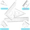 Zonon 6 Sets Math Geometry Kit Student 10 Pcs Shatterproof