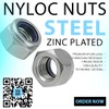 Premium Locking Nuts Nylon insert Lock Nut Steel Nyloc DIN
