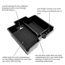 Vesul - Reposabrazos para consola central compatible con Land Rover Discovery Sport 2015 2016 2017 2018 2019 ABS bandeja organizador guante paleta