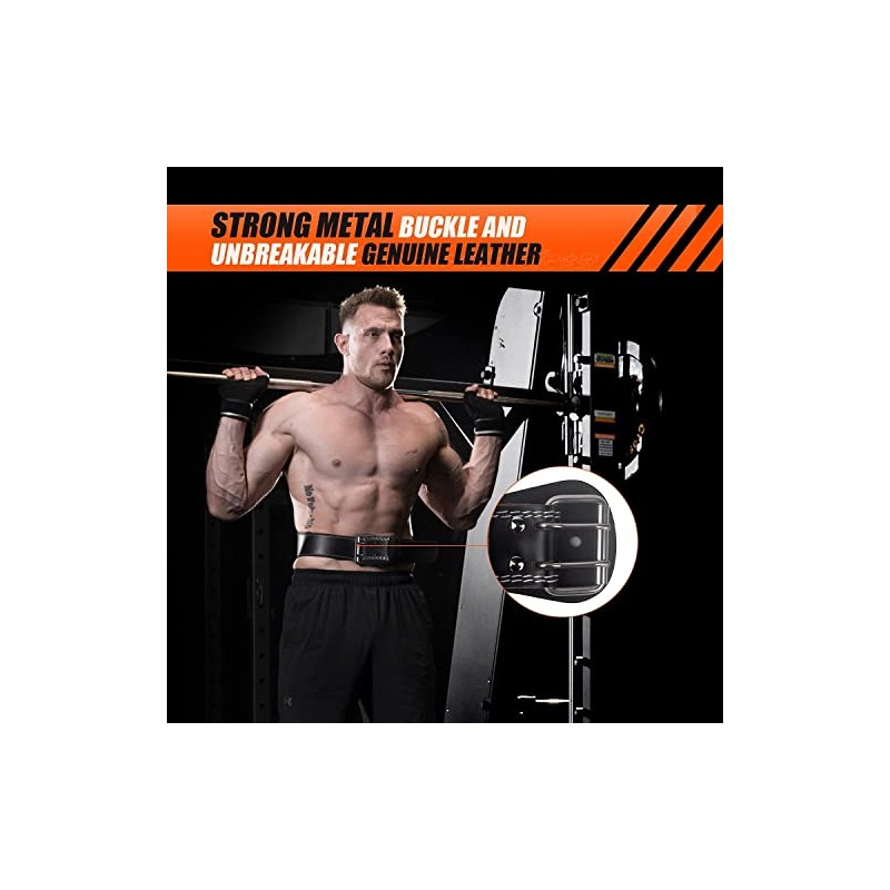 Jaffick Weight lifting Belt for 7MM Leather Pro Power Gym