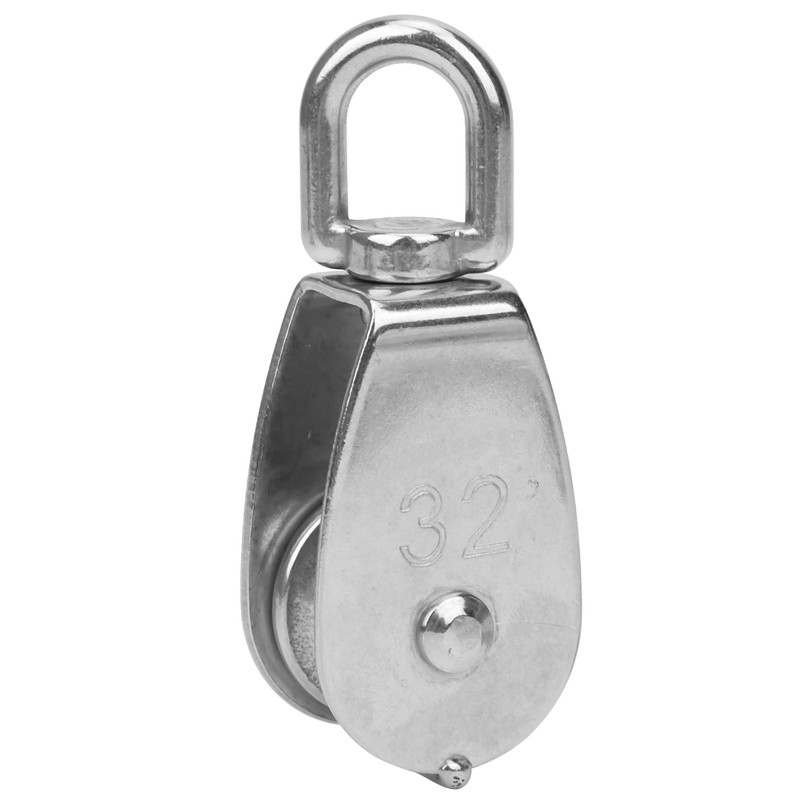 304 Stainless Steel 32mm Pulley with Lock Screw Climbing Carabiner