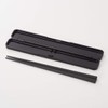 Muji 02181215 Chopsticks Set, Black, Width 7.9 x Depth 1.2