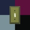 Amerelle Steps Single Blank Cast Metal Wallplate in Rustic Brass
