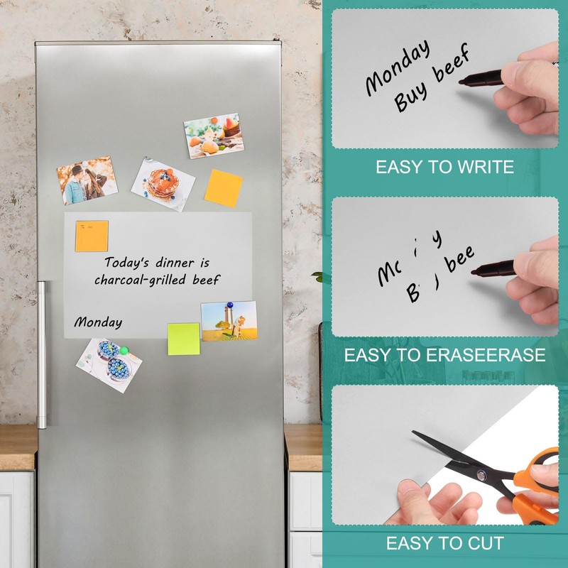 PATIKIL Magnetic Refrigerator Whiteboard Sheets Set of 6 30x21cm Erasable