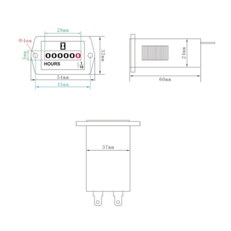 AIMILAR Mechanical Hour Meter AC 110V-250V for Small Engines, Boats,