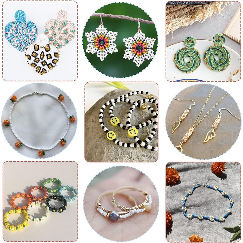 Pastel Glass Seed Beads for Jewelry Making, 13000Pcs 2mm Small
