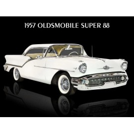 1957 Oldsmobile Super 88 in White NEW METAL SIGN: 9x12" Free Shipping