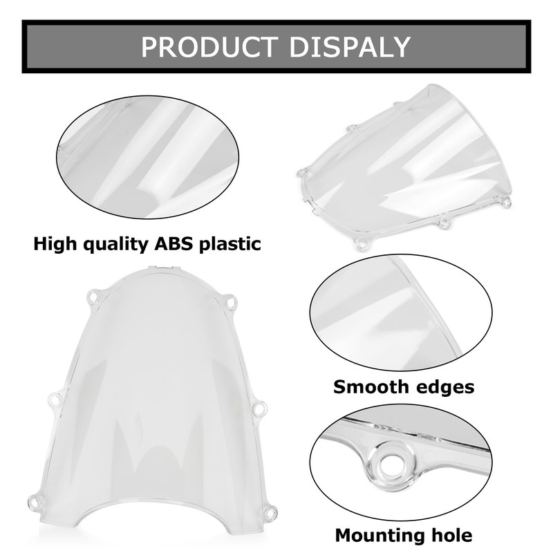 Windshield WindScreen Double Bubble for CBR600RR 2005-2006 (Clear)