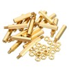 PATIKIL 25mm+6mm M4 Standoff Screws, 40 Pack Brass Hex PCB