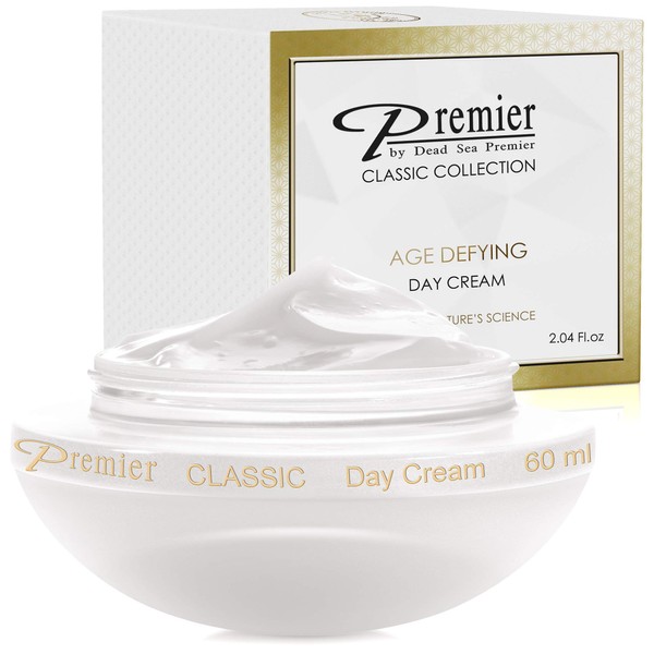 Premier Dead Sea Day Cream, protects from the environment, natural SPF, Reduces wrinkles,quick absorbing, non tacky anti wrinkle age defying Classic collection 2.04fl.oz