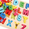 wondertoys Wooden Alphabet Puzzles Set ABC Letter and Numbers Puzzles